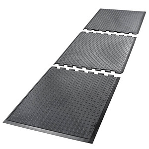 ADB Anti-Ermüdungsmatte 2x Endstück + 1x Mittelstück schwarz 70,0 x 240,0 cm