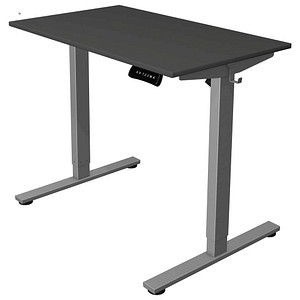 Kerkmann Move base 2 elektrisch höhenverstellbarer Schreibtisch anthrazit rechteckig, T-Fuß-Gestell silber 100,0 x 60,0 cm