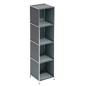 viasit Aktenregal System4 anthrazit 40,4 x 40,4 x 155,7 cm, 1 St.