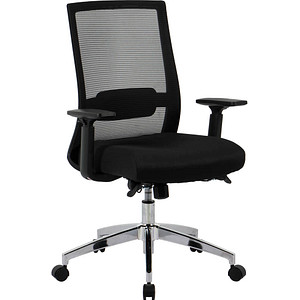 Bürostuhl, 10010 Stoff schwarz, Gestell silber
