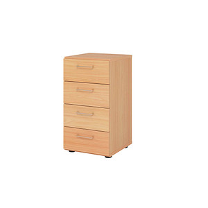 HAMMERBACHER 924S4 Schubladenschrank buche 4 Schubladen 40,0 x 42,0 x 74,8 cm, 1 St.