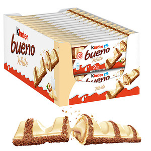 kinder bueno white Schokoriegel 30x 2 Riegel, 30 St.