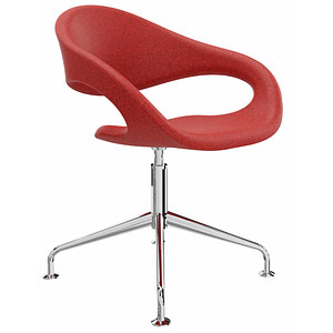fm Besucherstuhl Elan 4260761571386 rot Stoff, 1 St.