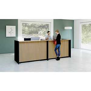Kerkmann Empfangstheke Marino up & down Für 2 Personen, eiche 328,0 x 98,0 x 112,0 cm