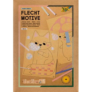 folia Bastelset Flechtmotive Forest animals mehrfarbig 48 St.