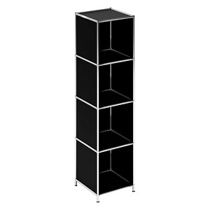 viasit Aktenregal System4 schwarz 40,4 x 40,4 x 155,7 cm, 1 St.