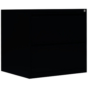 LÜLLMANN Hängeregistraturschrank tiefschwarz 2 Schubladen 76,0 x 62,0 x 70,5 cm, 1 St.