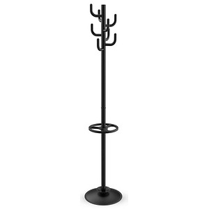 MAUL Kleiderständer MAULpolaris 9402090 schwarz Metall 8 Haken 36,5 x 177,0 cm, 1 St.