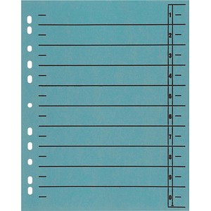 Wekre Trennblätter DIN A4 0-9 blau, 230 g/m², 100 Blatt