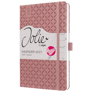 SIGEL Buchkalender Jolie 2027 Dusty Red, 1 St.