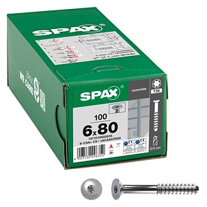SPAX® Betonschrauben S-CSA+ Senkkopf 1871010600805 6 mm x 80 mm, 100 St.