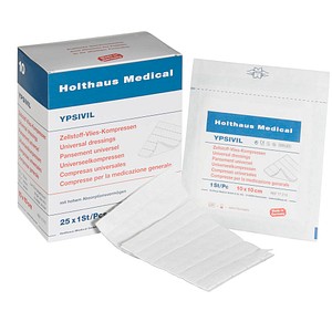 Holthaus Medical Vlies-Kompressen YPSIVIL 17210 weiß 10,0 x 10,0 cm, 25 St.