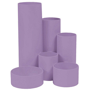 M&M Stiftehalter Schreibtisch-Boy lavendel Polystyrol 6 Fächer 12,9 x 13,9 x 14,7 cm