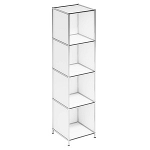 viasit Aktenregal System4 weiß 40,4 x 40,4 x 155,7 cm, 1 St.