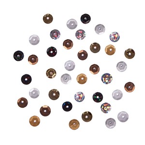 Rayher Streu-Pailletten mehrfarbig gewölbt Mix glimmer Ø 6,0 mm, 6 Beutel