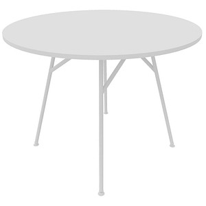 Quadrifoglio Cove Beistelltisch rund Spanplatte weiß 100,0 x 100,0 x 75,0 cm, 1 St.