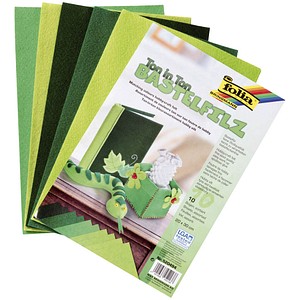 folia Bastelfilz grün 10 Bogen