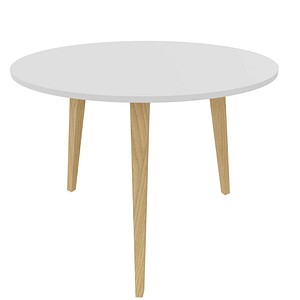 Quadrifoglio Cove Beistelltisch rund Spanplatte weiß 100,0 x 100,0 x 75,0 cm, 1 St.