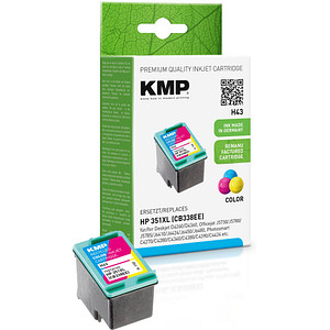 KMP H43 color Druckerpatrone kompatibel zu HP 351XL (CB338EE)