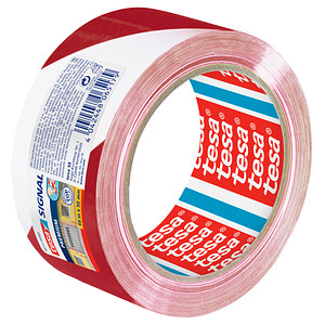 tesa Warnklebeband Signal PREMIUM rot/weiß 50,0 mm x 66,0 m 1 Rolle