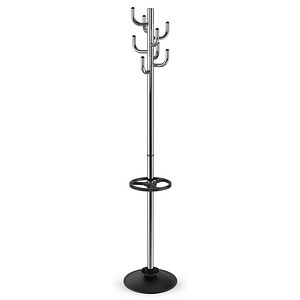 MAUL Kleiderständer MAULpolaris 9402596 silber Metall 8 Haken 36,5 x 177,0 cm, 1 St.