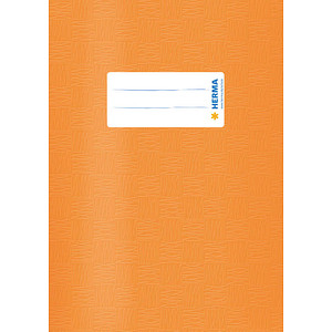 HERMA Heftumschlag mit Baststruktur orange Kunststoff DIN A5