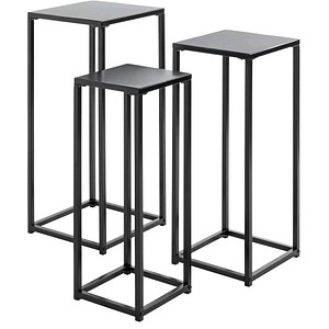 HAKU Möbel Pflanzenständer-Set Metall schwarz, 1 Set