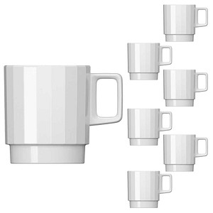 BAUSCHER Kaffeetassen EDGE weiß 0,30 l, 6 St.