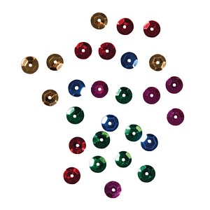 Rayher Streu-Pailletten mehrfarbig gewölbt basic Farben Ø 6,0 mm, 6 Beutel