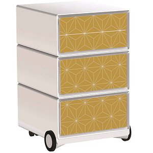 PAPERFLOW easyBox Vintage Rollcontainer weiß, bunt 60779 4 Auszüge 39,0 x 43,6 x 64,2 cm