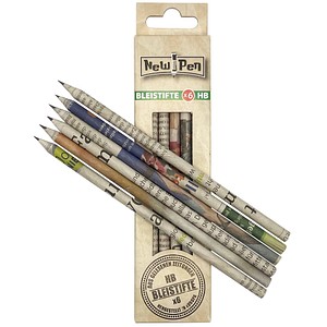 NewPen Bleistift-Set HB Zeitungsoptik, 6 St.
