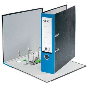 VON LEITZ Ordner blau mamoriert Karton 8,0 cm DIN A4, 1 St.