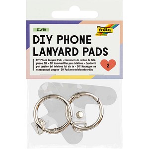folia Lanyards Smartphone 78602, Karabiner, silber, 2 St.