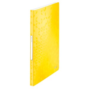 LEITZ WOW Sichtbuch DIN A4, 40 Hüllen gelb-metallic