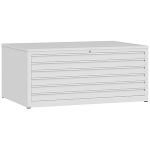 LÜLLMANN Planschrank signalweiß 6 Schubladen 140,5 x 95,5 x 60,5 cm, 1 St.