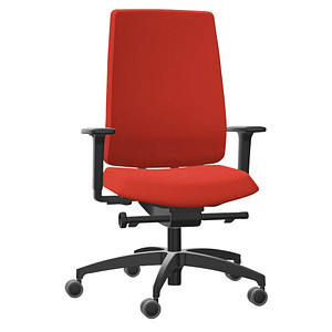 Dauphin Bürostuhl Indeed operator Stoff orange, Gestell schwarz