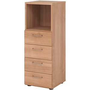 HAMMERBACHER Regalschrank 934S4, V934S4/N/N/BS nussbaum 40,0 x 42,0 x 110,0 cm, 1 St.