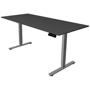 Kerkmann Move base 2 elektrisch höhenverstellbarer Schreibtisch anthrazit rechteckig, T-Fuß-Gestell silber 180,0 x 80,0 cm