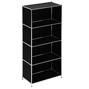 viasit Aktenregal System4 schwarz 77,9 x 40,4 x 155,7 cm, 1 St.
