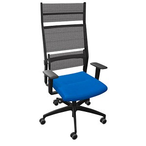 Dauphin Bürostuhl Lordo Stoff blau, Gestell schwarz