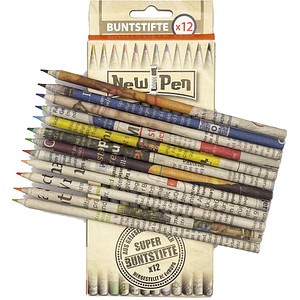 NewPen Buntstifte farbsortiert, 12 St.