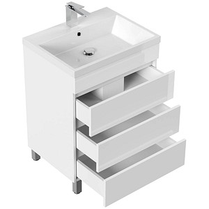 POSSEIK Waschbecken mit Unterschrank FELLINI 70 weiß glanz 70,0 x 48,0 x 83,5 cm