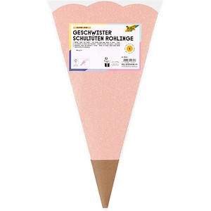 folia Schultüte Geschwister glitter rose 5 St.