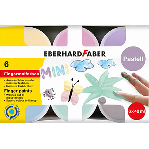 6 EBERHARD FABER EFA Color Pastell Fingerfarben farbsortiert 6x 40,0 ml