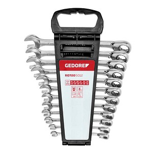 GEDOREred Ringratschen-Maulschlüssel-Satz 3300873 12-tlg.
