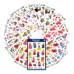 AVERY Zweckform Aufkleber-Set 59990 für Mädchen, 386 Etiketten