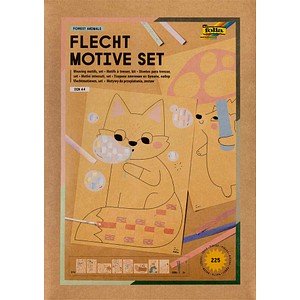 folia Bastelset Flechtmotive Set Forest animals mehrfarbig 225 St.