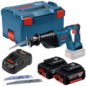 AKTION: BOSCH Professional GSA 18 V-LI Akku-Säbelsäge 18,0 V, mit 2 Akkus mit Prämie nach Registrierung