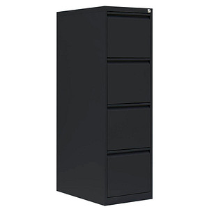 LÜLLMANN Hängeregistraturschrank tiefschwarz 4 Schubladen 40,0 x 62,0 x 132,0 cm, 1 St.