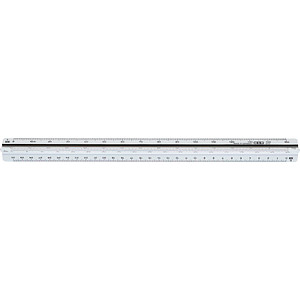 M + R Dreikantmaßstab 30,0 cm, weiß